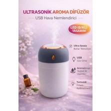 Alaska Ultrasonik Aroma Difüzör USB Hava Nemlendirici LED Işıklı Buhar Makinesi