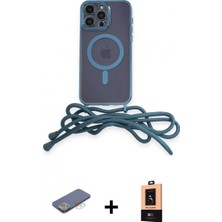 İlk El Grup Ieg™ iPhone 13 Pro Max Eksen Özel Seri - Şeffaf Maxco Cam Ekran Koruyucu + Mavi Renkli Kamera Lens Koruma Cam