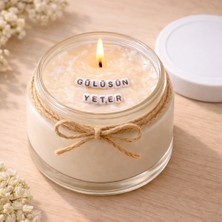 Verda Desing Gülüşün Yeter Notlu Kokulu Kavanoz Mum - Özel Notlu Hediyelik Cam Mum