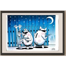 Karikatural Ruslau Dolzenets 29X21CM Orijinal Karikatür BOD03810