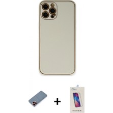 İlk El Grup Ieg™ iPhone 12 Pro Max Yadigar Klasik - Siyah Joko 5d Cam + Kırmızı Metal Kamera Lens Koruma Cam