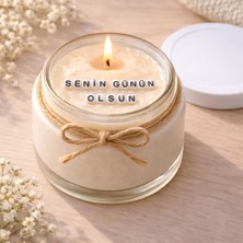 Verda Desing Senin Günün Olsun Notlu Kokulu Kavanoz Mum - Özel Notlu Hediyelik Cam Mum