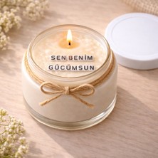 Verda Desing Sen Benim Gücümsün Notlu Kokulu Kavanoz Mum - Özel Notlu Hediyelik Cam Mum