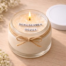 Verda Desing Seni Sevmek Güzel Notlu Kokulu Kavanoz Mum - Özel Notlu Hediyelik Cam Mum