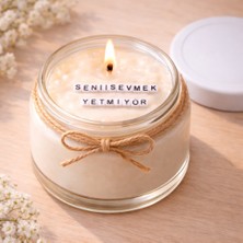Verda Desing Seni Sevmek Yetmiyor Notlu Kokulu Kavanoz Mum - Özel Notlu Hediyelik Cam Mum