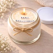 Verda Desing Seni Bekliyorum Notlu Kokulu Kavanoz Mum - Özel Notlu Hediyelik Cam Mum
