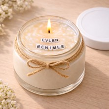 Verda Desing Evlen Benimle Notlu Kokulu Kavanoz Mum - Özel Notlu Hediyelik Cam Mum