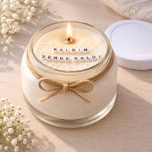 Verda Desing Kalbim Sende Kaldı Notlu Kokulu Kavanoz Mum - Özel Notlu Hediyelik Cam Mum