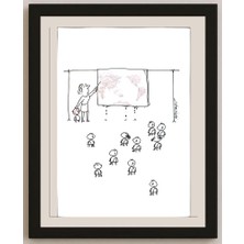 Karikatural Gheng Zhu 29X21CM Orijinal Karikatür BOD03794