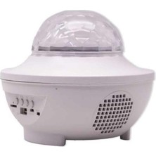 Azrlya Çok Renkli Projektör Lamba Disko Topu Gece Lambası Kablosuz - Lisinya