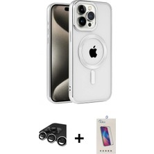 İlk El Grup Ieg™ iPhone 15 Pro Eksen Form Koleksiyonu - Siyah Joko 5d Cam + Gümüş Raze Metal Kamera Lens