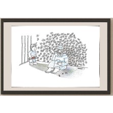 Karikatural Sadeghi Saeed 43X21CM Orijinal Karikatür BOD04058