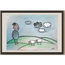 Karikatural Marzeyah Rezaie 29X21 Orijinal Karikatür BOD03948