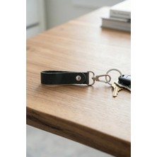 Pepuza Hakiki Deri - Kancalı Big Anahtarlık - Yeşil