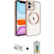 İlk El Grup Ieg™ iPhone 12 Nova Işık Özel Seri - Siyah Polymer Nano Ekran Koruyucu + Mor Rainbow Kamera Lens Koruma Cam