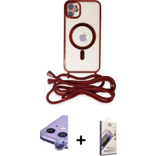 İlk El Grup Ieg™ iPhone 11 Eksen Özel Seri - Siyah Bilvis 3D Mat Cam Ekran Koruyucu + Mor Raze Metal Kamera Lens