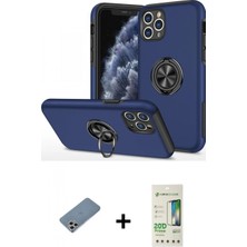 İlk El Grup Ieg™ iPhone 11 Pro Max Odak Form Prime - Siyah 20D Premium Cam Ekran Koruyucu + Gümüş Shine Kamera Lens Koruma Cam