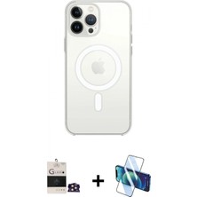 İlk El Grup Ieg™ iPhone 14 Pro Max Kutup Klasik Serisi - Siyah 3D Antistatik Cam Ekran Koruyucu + Gold Bilvis Titan Kamera Lens
