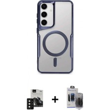 İlk El Grup Ieg™ Galaxy S24 Yadigar Klasik Özel Seri - Siyah Vanessa Magic Hayalet Cam + Siyah Pvd Metal Kamera Lens