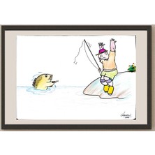 Karikatural Kaur Chand Badhok 29X21CM Orijinal Karikatür BOD03715