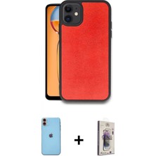 İlk El Grup Ieg™ iPhone 11 Kıvılcım Işık Serisi - Siyah Bilvis 3D Cam Ekran Koruyucu + Turuncu Neon Fosforlu Kamera Lens