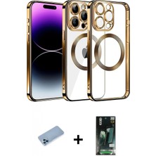 İlk El Grup Ieg™ iPhone 13 Pro Max Pusula Form - Şeffaf 360 Full Body Arka Koruyucu + Mavi Shine Kamera Lens Koruma Cam