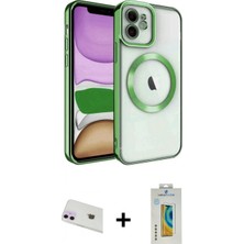İlk El Grup Ieg™ iPhone 12 Nova Işık Özel Seri - Siyah Polymer Nano Ekran Koruyucu + Mor Rainbow Kamera Lens Koruma Cam