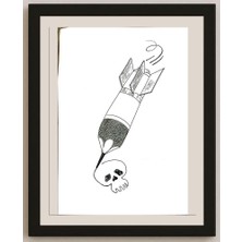 Karikatural Feng Hui Cang 25X18CM Orijinal Karikatür BOD04078