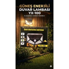 Practika 100 LED Diş Mekan Solar Aydınlatma Fotoselli Solar Lamba Hareket Sensörlü