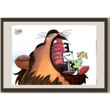 Karikatural Mohsen Elhafiz Elaal 29X21CM Orijinal Karikatür BOD04246