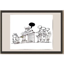 Karikatural Mohsen Elhafiz Elaal 29X21CM Orijinal Karikatür BOD04247
