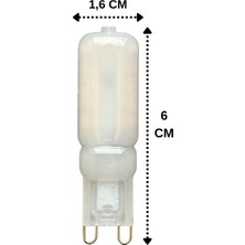 Avarson (1 Adet) Osaka Buzlu 5W Sarı Işık (3000K) G9 Duylu Led Kapsül Ampul