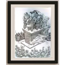 Karikatural Boris Khenkin 29X21CM Orijinal Karikatür BOD04175