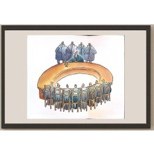 Karikatural Xu Xiao 35X25CM Orijinal Karikatür BOD04408