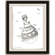 Karikatural Yukio Shinohara 29X21CM Orijinal Karikatür BOD03379