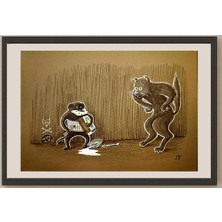 Karikatural Leonid Storozkhuk 29X21CM Orijinal Karikatür BOD03437