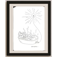 Karikatural Zhao Ying Chen 29X21CM Orijinal Karikatür BOD03441