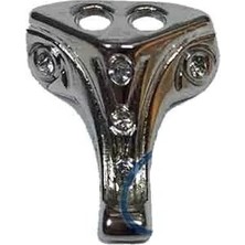 Sylar Moda Taşlı Ahşap Sandık Ayağı, Kutu Ayak 1,5 cm - Nikel, 100 Adet