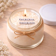 Verda Desing Kalbimin Sahibisin Notlu Kokulu Kavanoz Mum - Özel Notlu Hediyelik Cam Mum