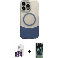 İlk El Grup Ieg™ iPhone 16 Pro Max Kozmos Form Özel Seri - Siyah 360 Mat Full Body Arka Koruyucu + Gümüş Bilvis Titan Kamera Lens
