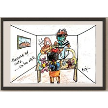 Karikatural Dhanraj Chauhan 29X21CM Orijinal Karikatür BOD03785