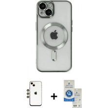 İlk El Grup Ieg™ iPhone 14 Nova Işık Özel Seri - Şeffaf Royal Nano Ekran Koruyucu + Gold Shine Kamera Lens