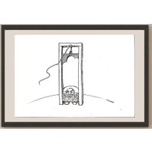 Karikatural Esmat Asghari 24X17CM Orijinal Karikatür BOD04202