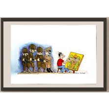 Karikatural Tim Ernst 29X21CM Orijinal Karikatür BOD04248