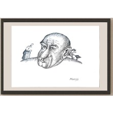 Karikatural Meerov Vladimir 33X23CM Orijinal Karikatür BOD04413