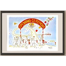 Karikatural Harumi Imahase 43X30CM Orijinal Karikatür BOD04560