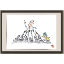 Karikatural Tahara Tota 36X26CM Orijinal Karikatür BOD04386