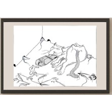 Karikatural Davar Najafi 43X30CM Orijinal Karikatür BOD04390