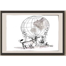 Karikatural Mahmood El Kady 29X21CM Orijinal Karikatür BOD03190