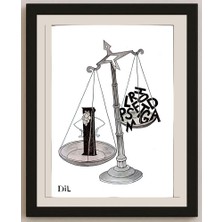 Karikatural Dilyan Dochev 29X21CM Orijinal Karikatür BOD03273